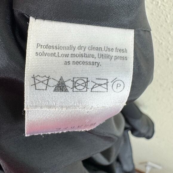 Eddie Bauer Black 100% Wool Single Breasted Button Up Lined Blazer Size 10 - Picture 5 of 5